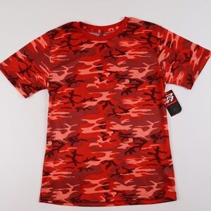 Pro Athlete Boys T-Shirt Red Camo Performance Activewear Size 14/16 NWT
